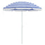 Havesol 240 cm 170T polyester Blå og Hvid
