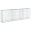 gabionkurv med cover 300x50x100 cm galvaniseret jern