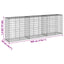 gabionkurv med cover 300x50x100 cm galvaniseret jern