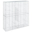 gabionkurv med cover 200x50x200 cm galvaniseret jern