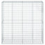 gabionkurv med cover 200x50x200 cm galvaniseret jern