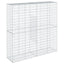 gabionkurv med cover 200x50x200 cm galvaniseret jern