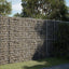 gabionkurv med cover 200x50x200 cm galvaniseret jern