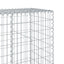 gabionkurv med cover 1100x50x200 cm galvaniseret jern