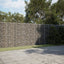 gabionkurv med cover 1100x50x200 cm galvaniseret jern