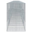 gabionkurv med cover 1200x100x150 cm galvaniseret jern