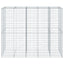 gabionkurv med cover 250x100x200cm galvaniseret jern