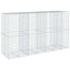 gabionkurv med cover 350x100x200 cm galvaniseret jern