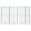 gabionkurv med cover 350x100x200 cm galvaniseret jern