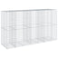gabionkurv med cover 350x100x200 cm galvaniseret jern