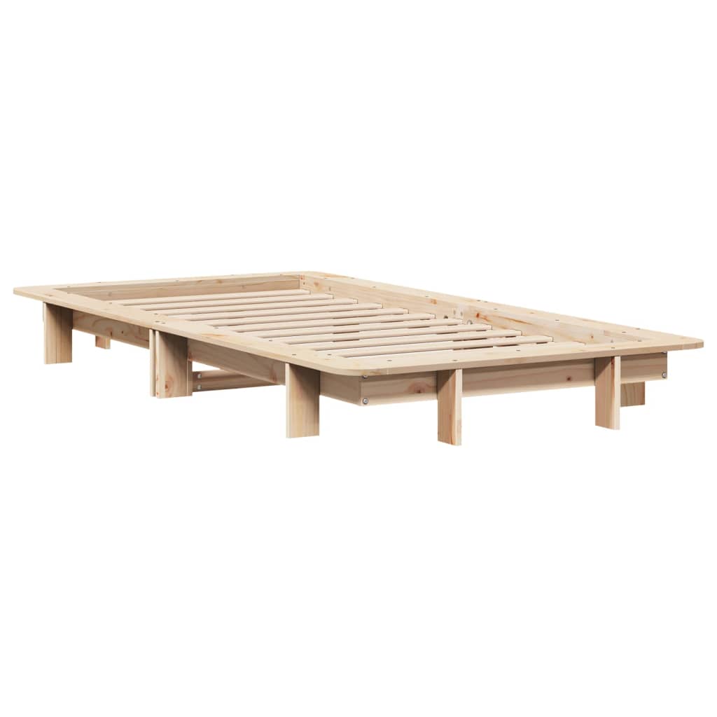 sengeramme uden madras 100x200 cm massivt fyrretræ
