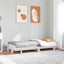 sengeramme uden madras 90x200 cm massivt fyrretræ hvid