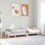 sengeramme uden madras 90x190 cm massivt fyrretræ hvid