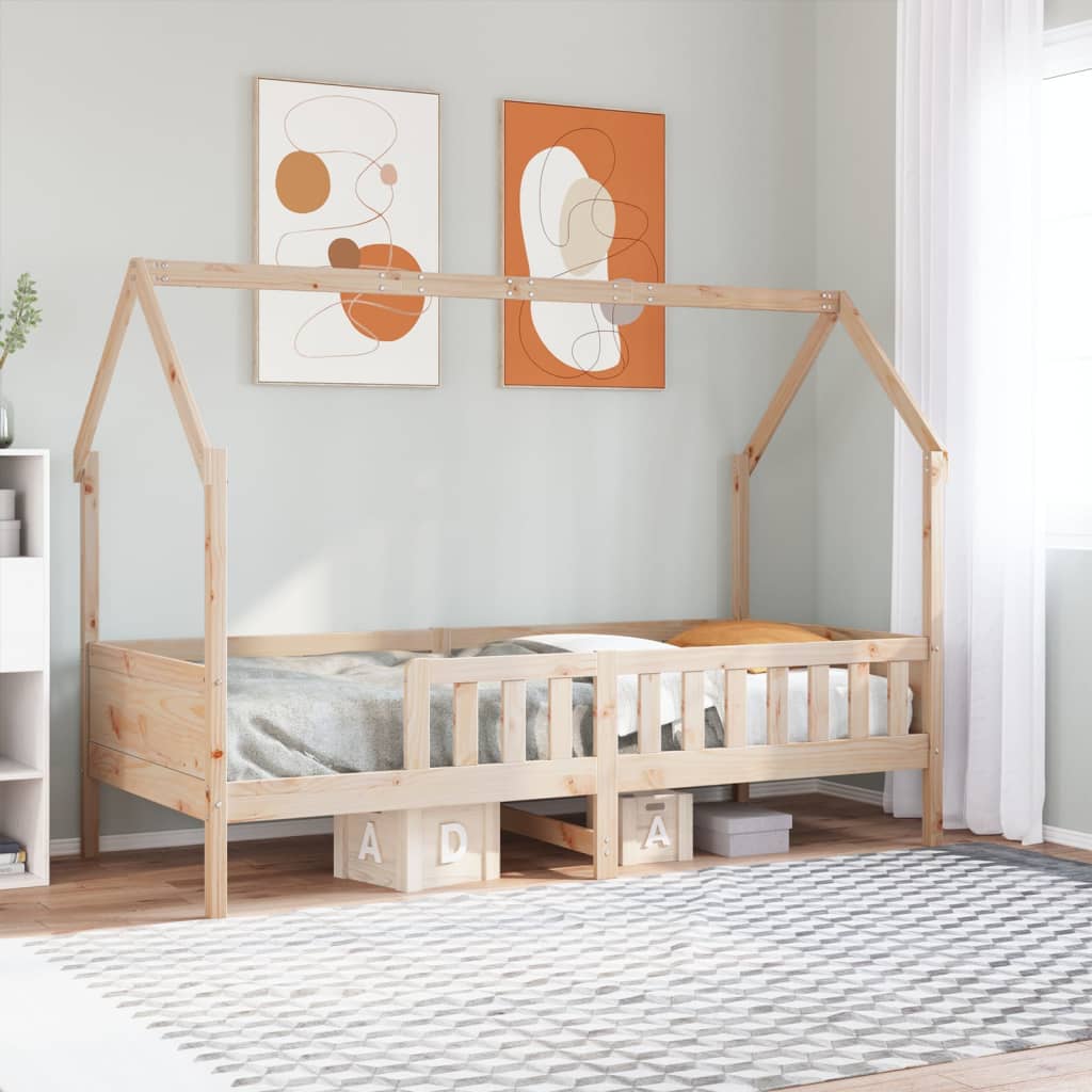sengeramme til husseng 90x190 cm massivt fyrretræ