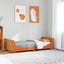 sengeramme uden madras 100x200 cm massivt fyrretræ gyldenbrun