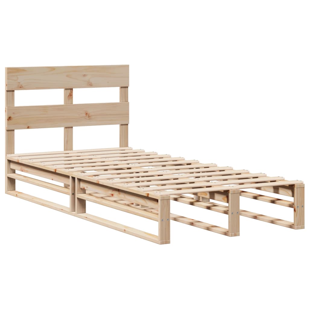 sengeramme uden madras 100x200 cm massivt fyrretræ