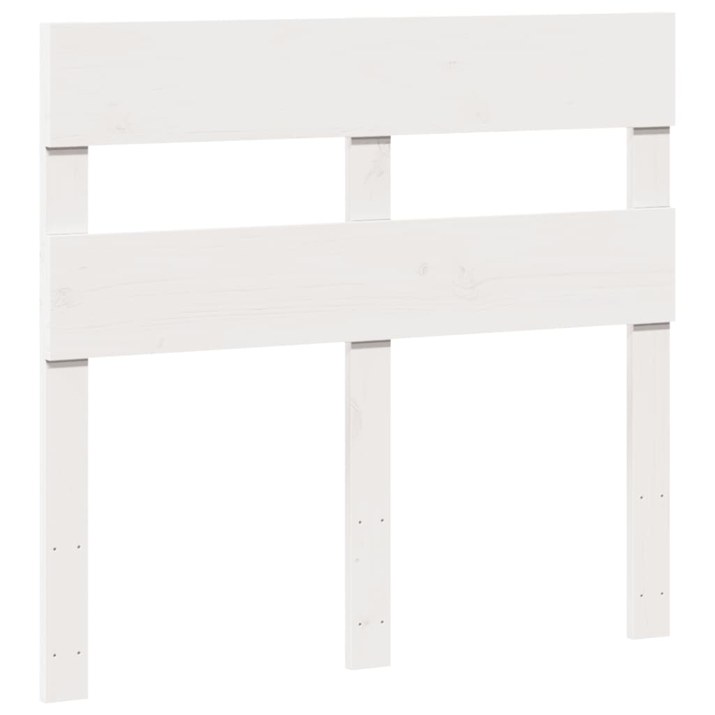 sengeramme uden madras 75x190 cm massivt fyrretræ hvid
