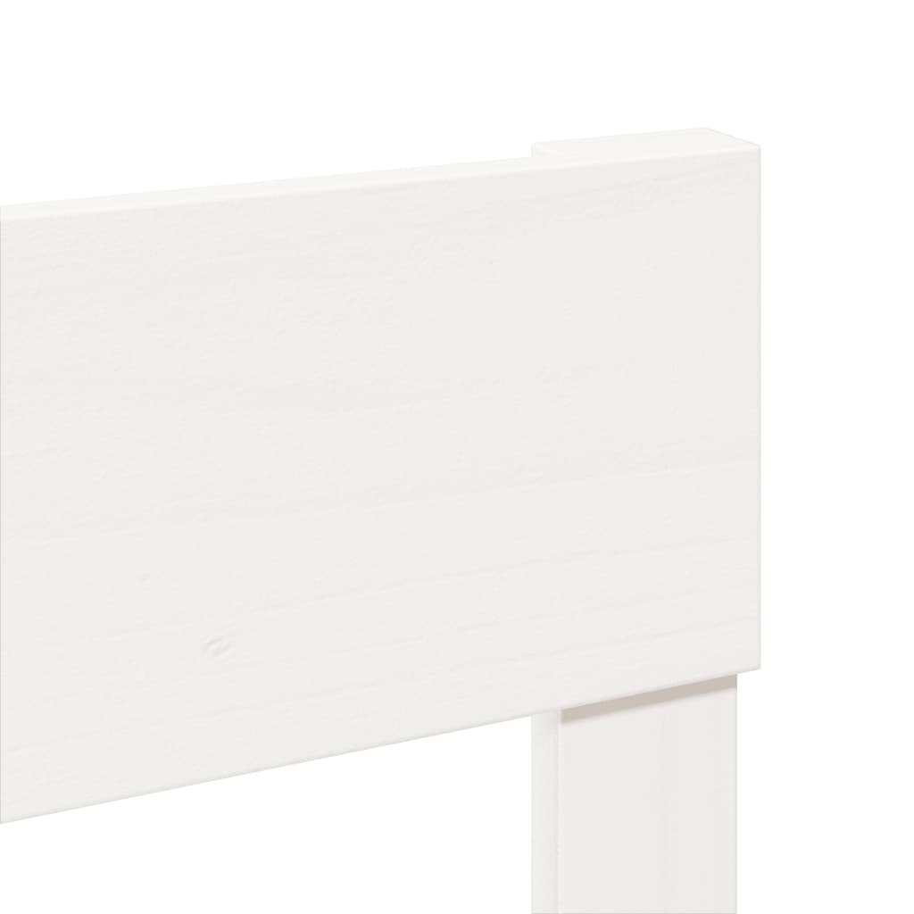 sengeramme uden madras 75x190 cm massivt fyrretræ hvid