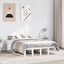 sengeramme uden madras 140x200 cm massivt fyrretræ hvid