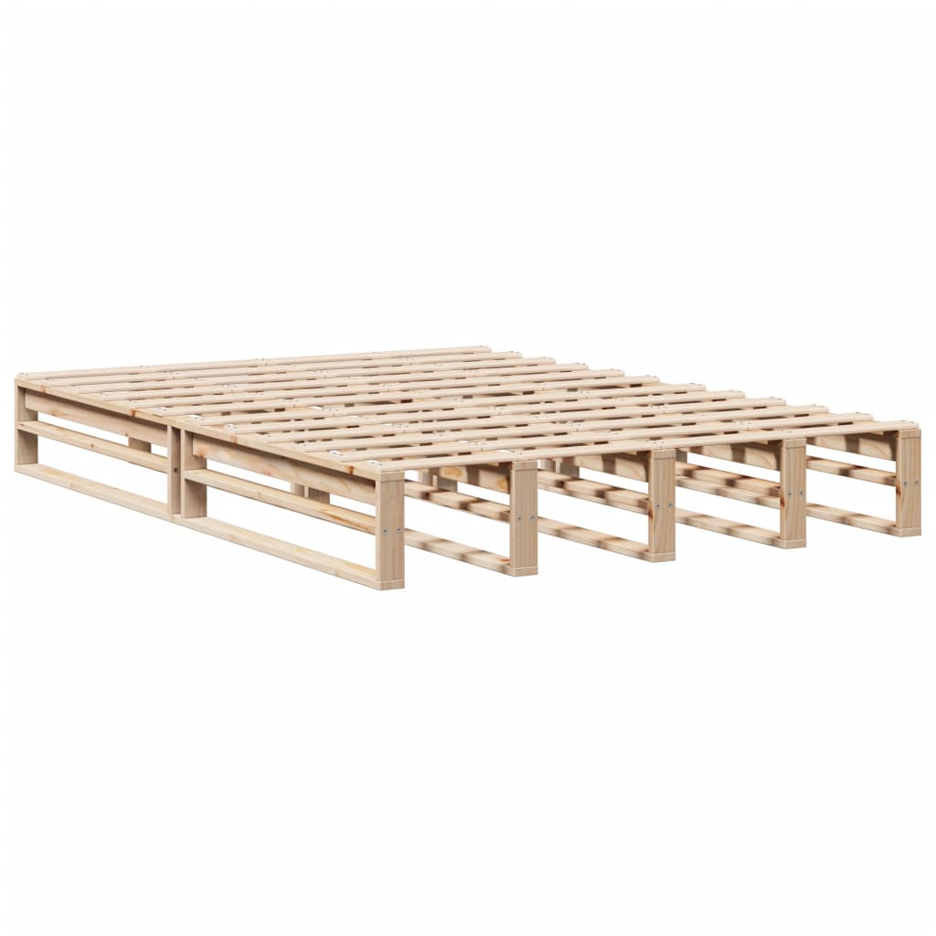 sengeramme uden madras 150x200 cm massivt fyrretræ