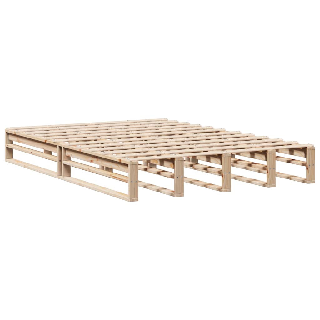 sengeramme uden madras 160x200 cm massivt fyrretræ