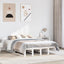 sengeramme uden madras 135x190 cm massivt fyrretræ hvid