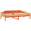 sengeramme uden madras 90x190 cm massivt fyrretræ gyldenbrun
