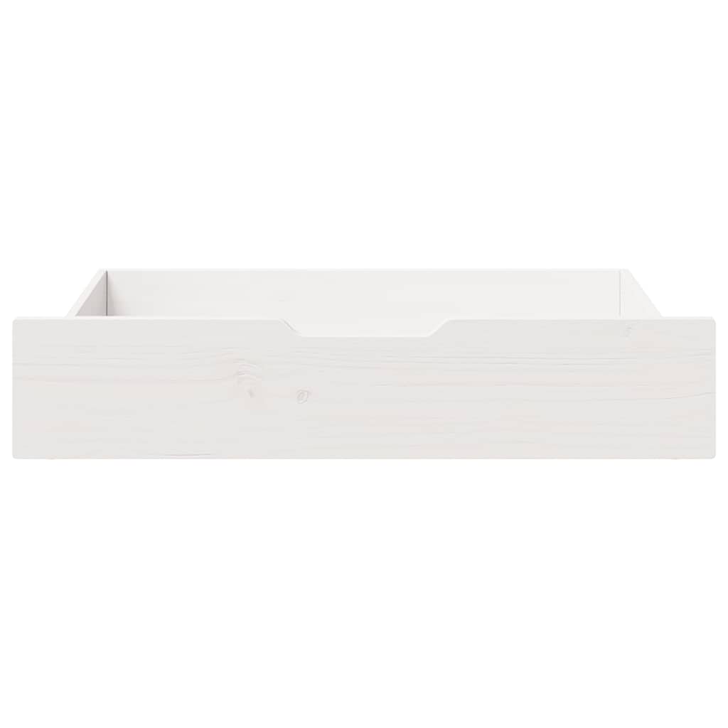 sengeskuffer 2 stk. 85x55x17 cm massivt fyrretræ hvid