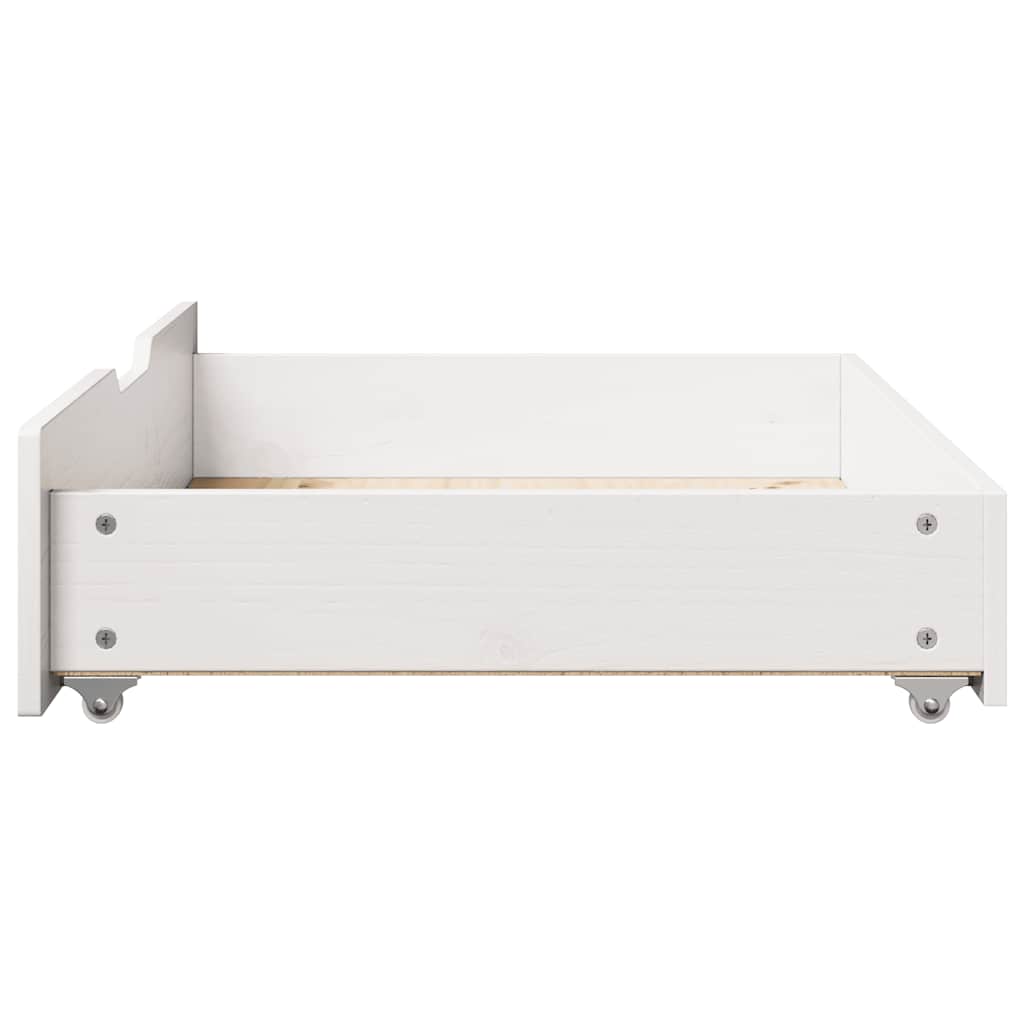 sengeskuffer 2 stk. 85x55x17 cm massivt fyrretræ hvid