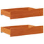 sengeskuffer 2 stk. 80x55x17 cm massivt fyrretræ gyldenbrun