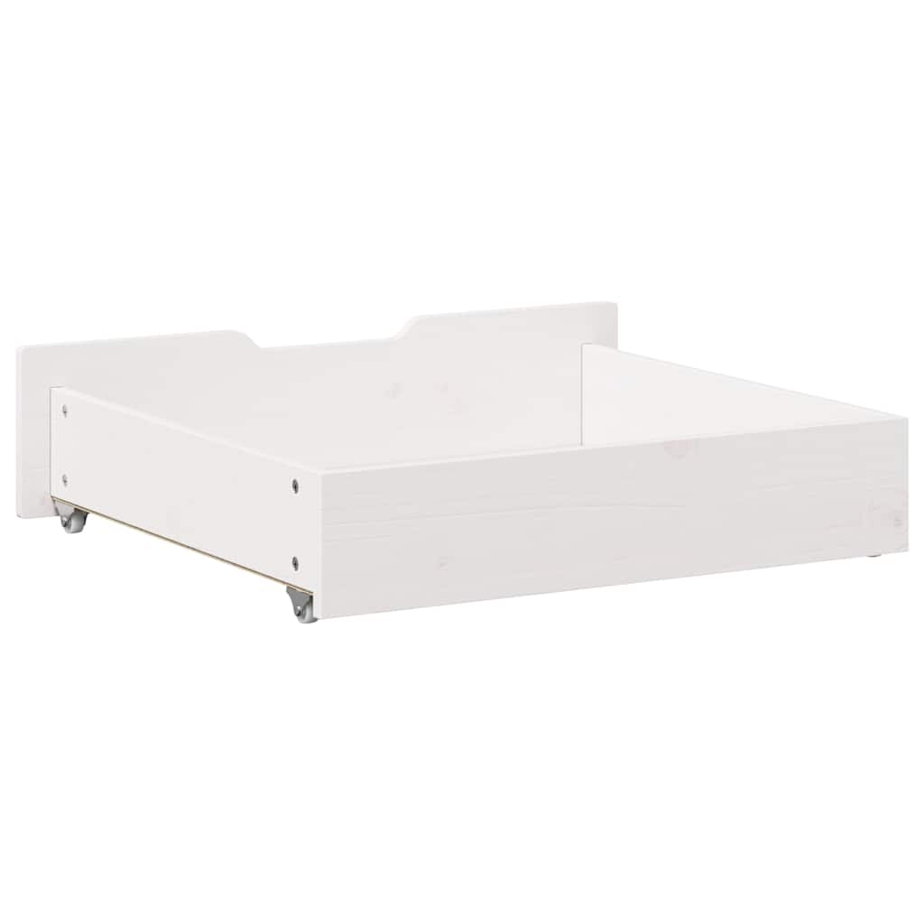 sengeskuffer 2 stk. 65x55x17 cm massivt fyrretræ hvid