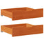 sengeskuffer 2 stk. 65x55x17 cm massivt fyrretræ gyldenbrun