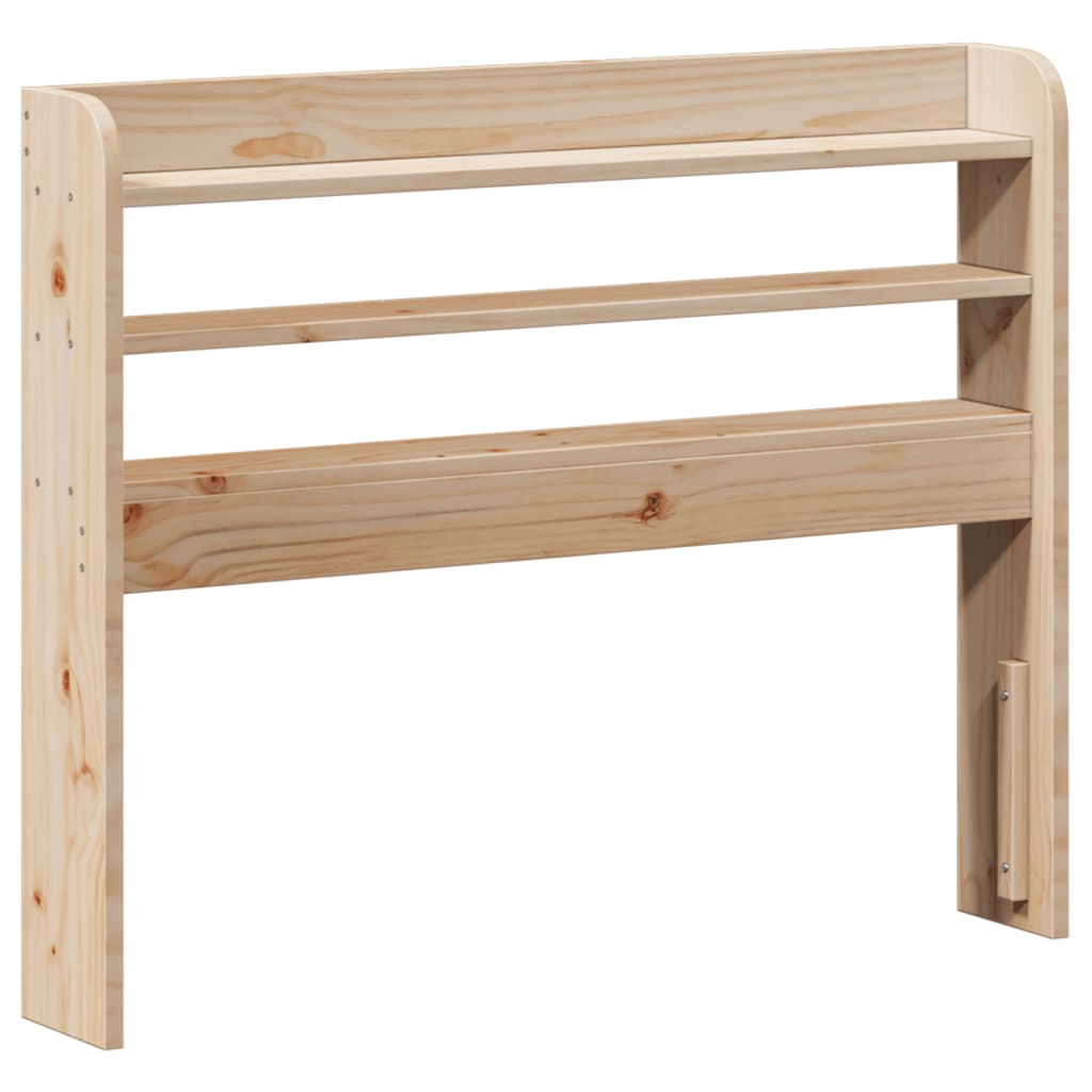 sengegavl med hylder 90 cm massivt fyrretræ