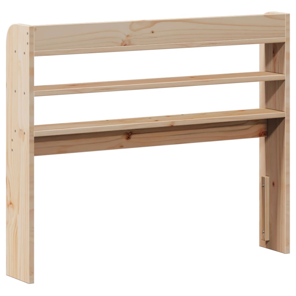 sengegavl med hylder 75 cm massivt fyrretræ hvid