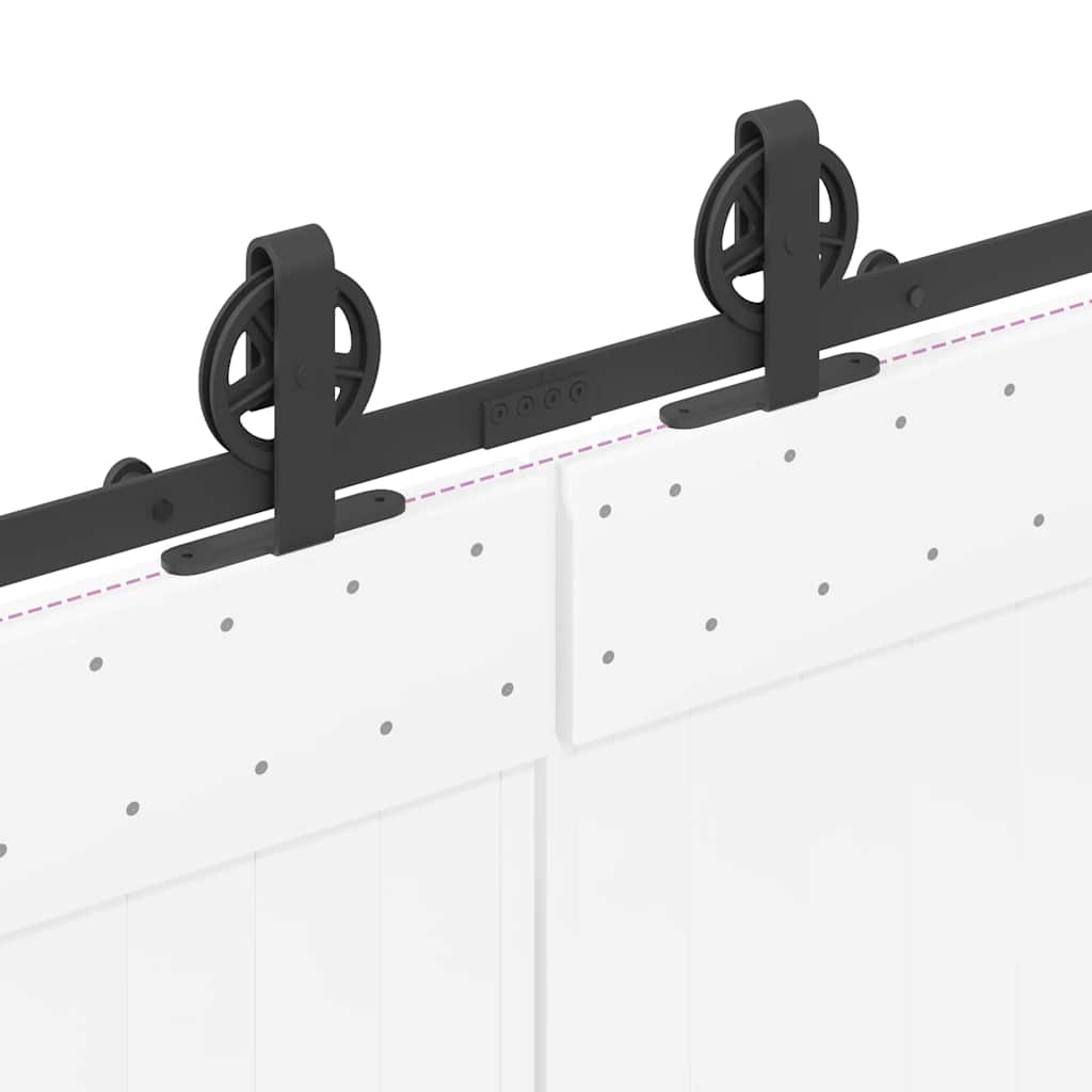 skinnesæt til skydedør 366 cm stål sort