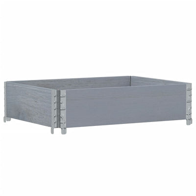 palleramme 80x60 cm massivt fyrretræ grå