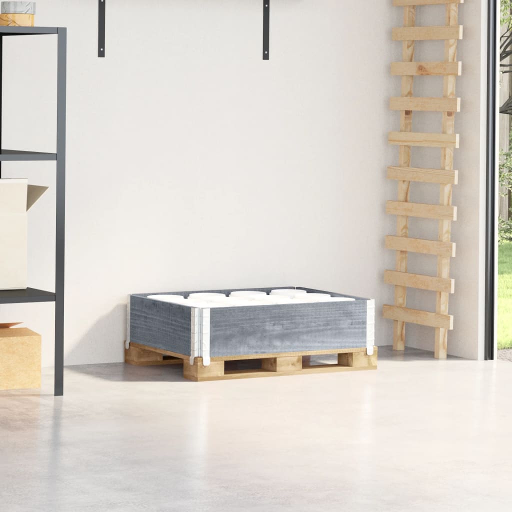 palleramme 80x60 cm massivt fyrretræ grå billede