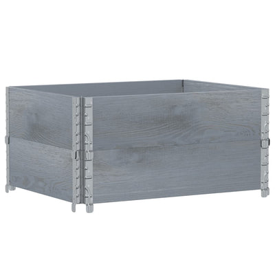pallerammer 2 stk. 80x60 cm massivt fyrretræ grå