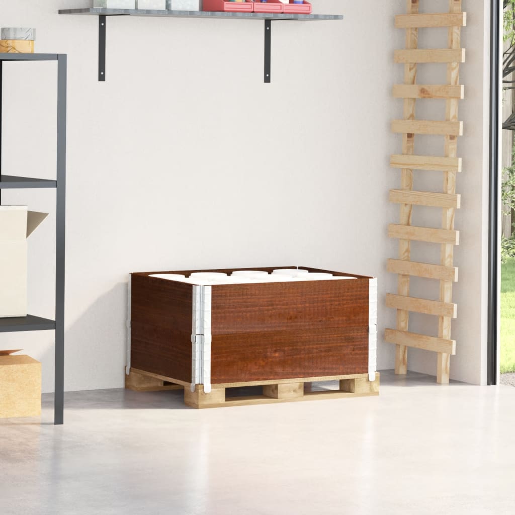 pallerammer 2 stk. 80x60 cm massivt fyrretræ brun billede