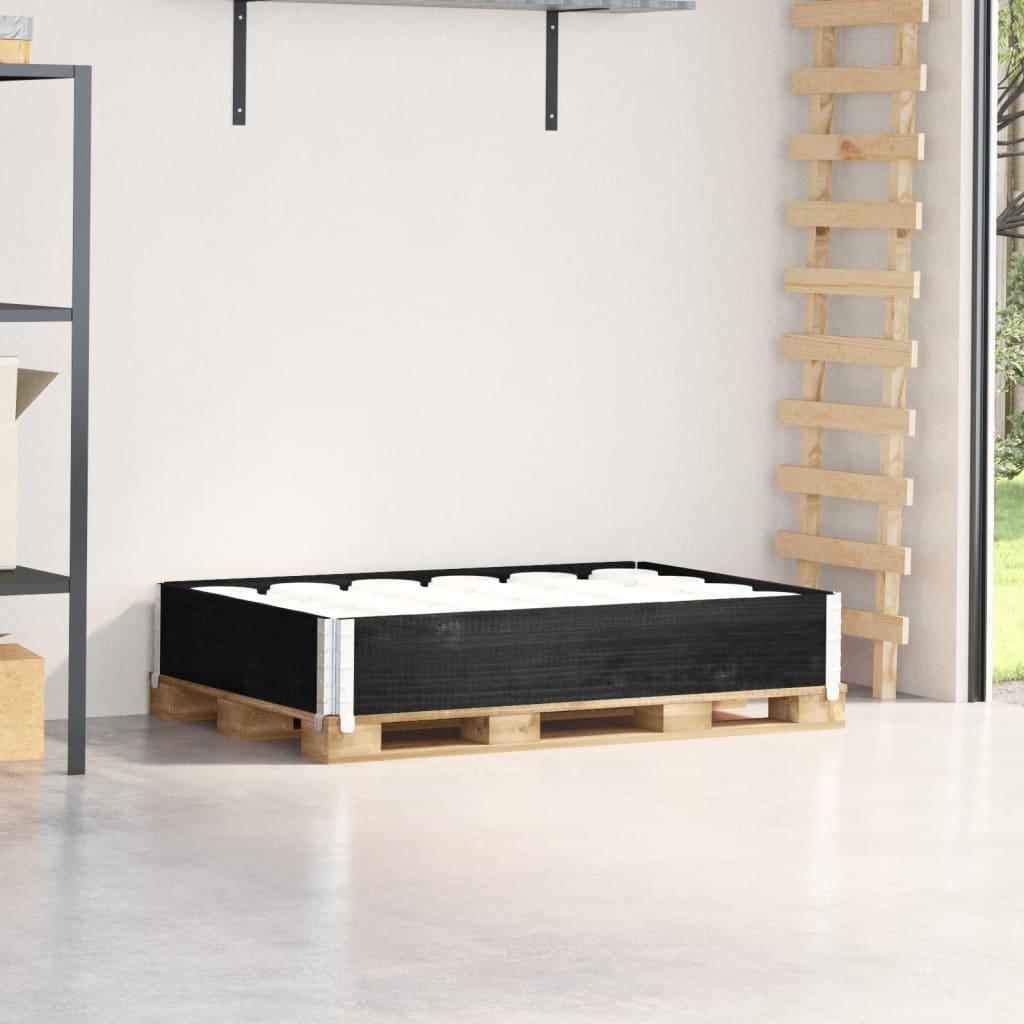 palleramme 120x80 cm massivt fyrretræ sort billede