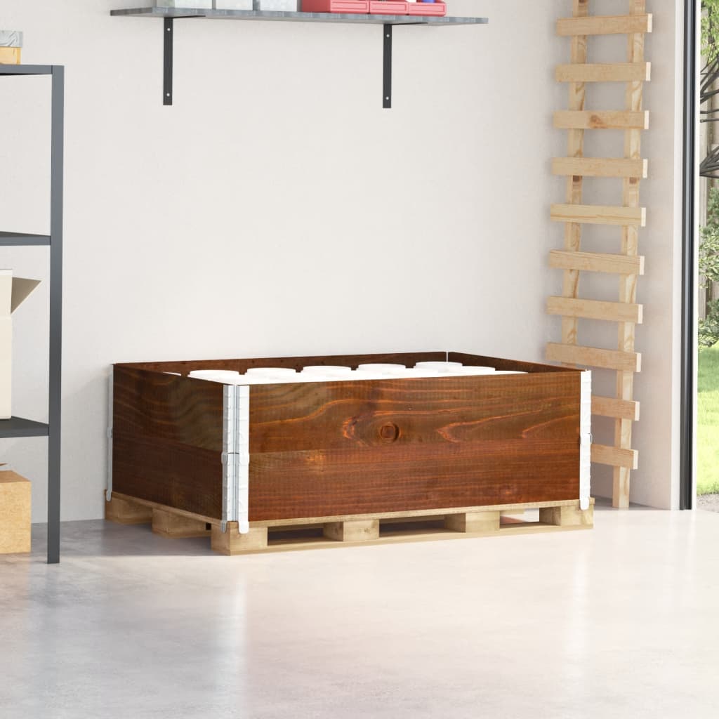 pallerammer 2 stk. 120x80 cm massivt fyrretræ brun billede