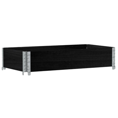 palleramme 100x50 cm massivt fyrretræ sort