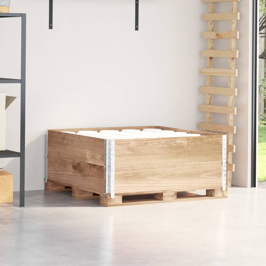pallerammer 2 stk. 100x100 cm massivt fyrretræ billede