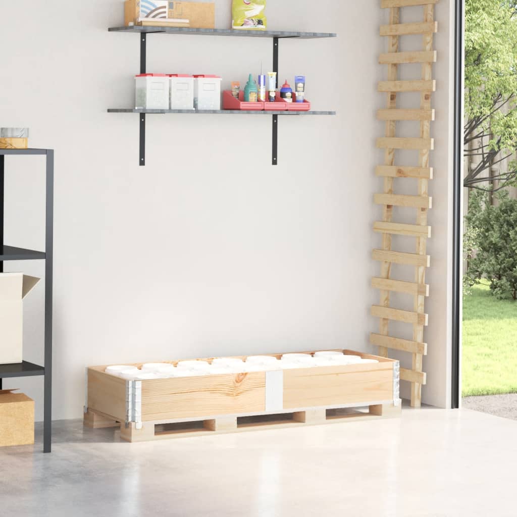 palleramme 150x50 cm massivt fyrretræ billede
