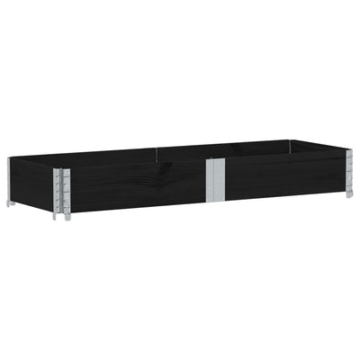 palleramme 150x50 cm massivt fyrretræ sort