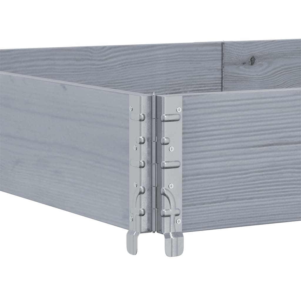 palleramme 150x50 cm massivt fyrretræ grå