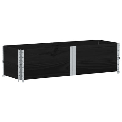 pallerammer 2 stk. 150x50 cm massivt fyrretræ sort