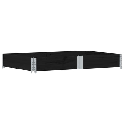 palleramme 150x100 cm massivt fyrretræ sort