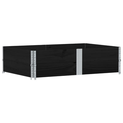 pallerammer 2 stk. 150x100 cm massivt fyrretræ sort
