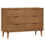 sengebord MOLDE 113x40x80 cm massivt fyrretræ brun